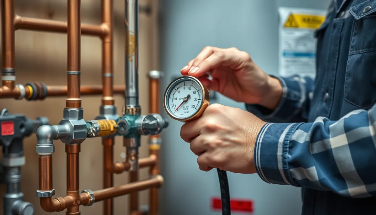 Technicien certifié intervenant sur le circuit frigorifique d'un chauffe-eau thermodynamique