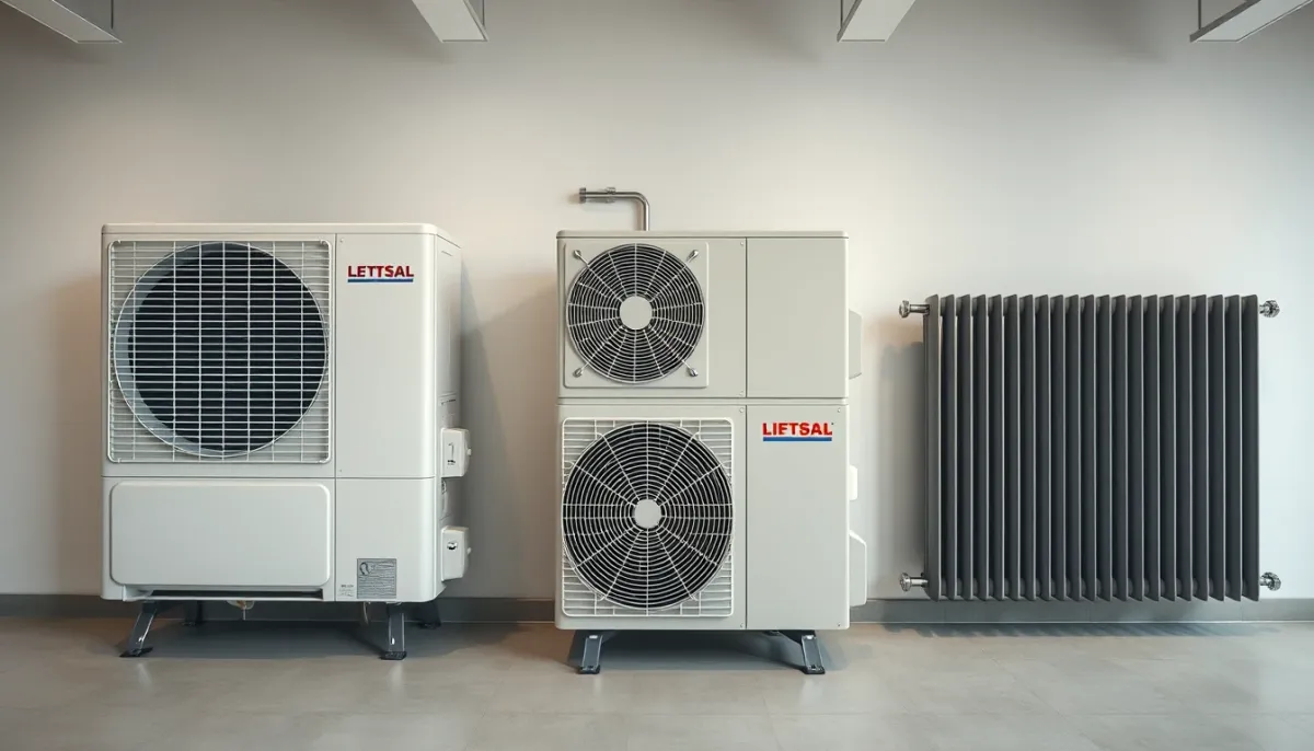 Comparatif visuel entre climatisation réversible, PAC air/eau et radiateur électrique