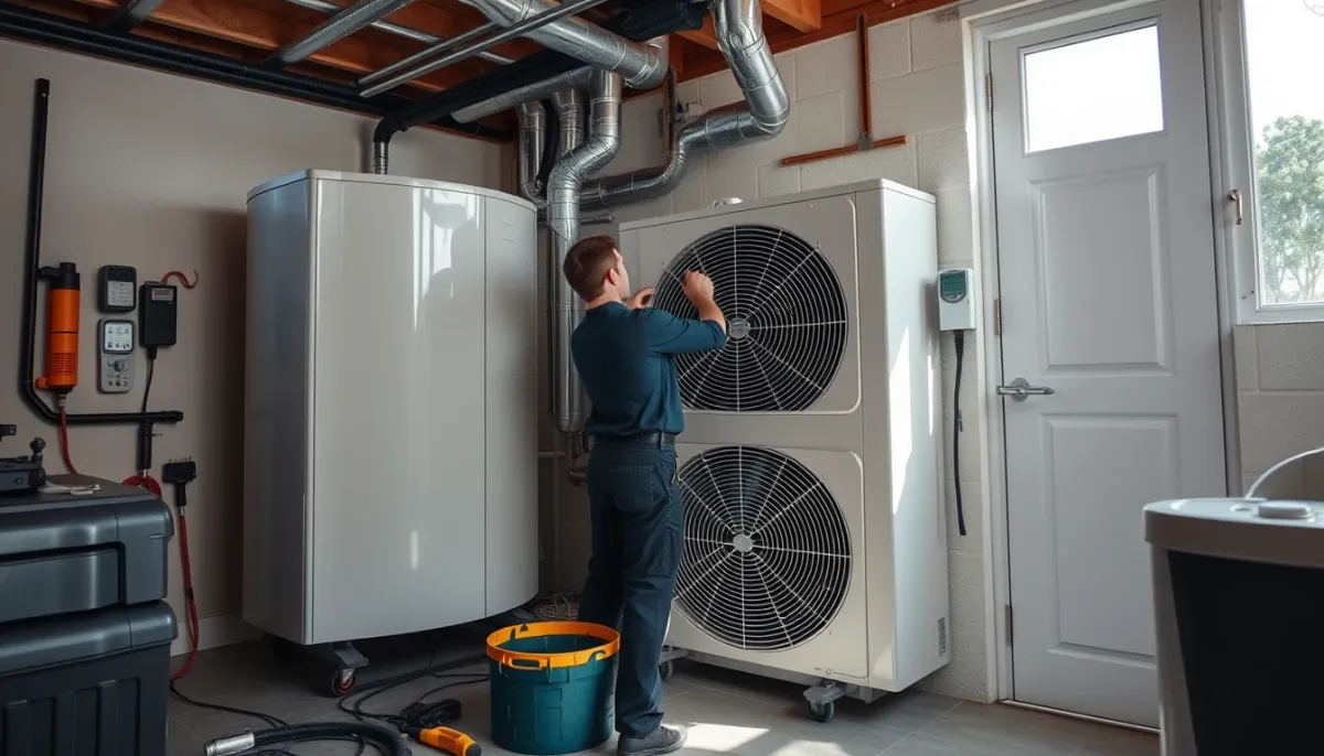Installation d'une pompe à chaleur air/eau par un professionnel
